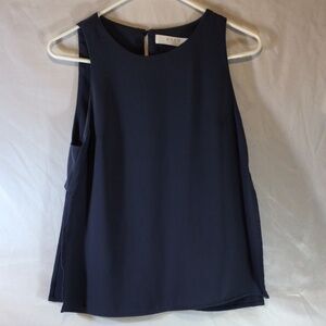 ASTR The Label Gray Small Sleeveless Blouse Minimalist Office Career Work Top